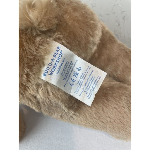 Build A Bear Plush Teddy Tan Stuffed Light Brown 16 BAB Embroidered Eyes - Picture 3 of 8